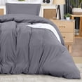 thumbnail image 4 of Juego de funda de edredón Utopia Bedding, tamaño doble, microfibra gris, 4 of 7