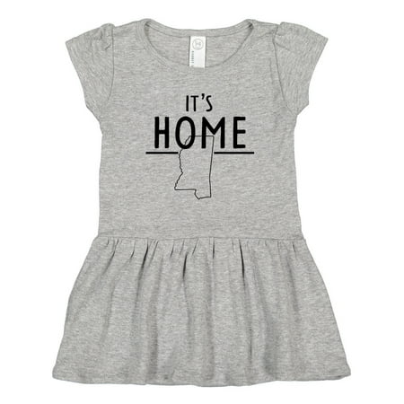 

Inktastic It s Home- State of Mississippi Outline Girls Toddler Dress