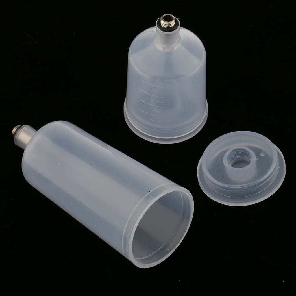 Dualoai New Gravity Feed Airbrush .3mm Tip Air Brush 2/4cc Cups for Cosmetic Nail Art