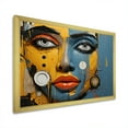 thumbnail image 4 of Designart "Vibrant Portrait Collage In Yellow And Blue I" African American Art Picture Framed Wall Art Prints, 4 of 5