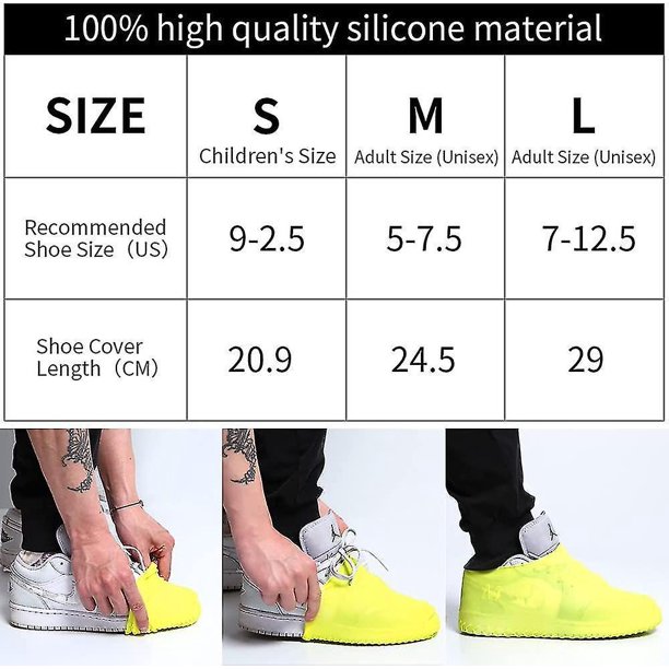 Cubierta impermeable del zapato del silicón, protectores unisex antideslizantes reutilizables del zapato de la lluvia de la cubierta del zapato del caucho