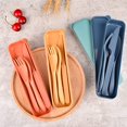 thumbnail image 3 of NETSENG Portable Utensils Set for Adults, Tableware Camping Cutlery Set for 4 People, Biodegradable Utensils, 3 of 6