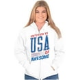 thumbnail image 5 of United States of Awesome Patriotic Zip Up Hoodie Men's Women's Brisco Brands L, 5 of 6