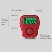 Techinal Silent Finger Counter 6 Channels Digital Tasbih Tally Clicker with LED for Prayer Knitting Sports Gift Rechargeable