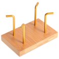 thumbnail image 1 of Tabla de cortar de madera redonda con mango, pequeña, para picar carne, para niños, 10 unidades, 1 of 6