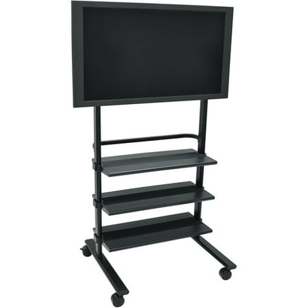 H. Wilson LCD TV Stand with 3 Shelves, Black