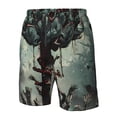 thumbnail image 4 of Pofeuu Zombie Flower Apocalypse Prin Men's Swim Trunks Quick Dry Bathing Suit Swimming Board Shorts Mesh Lining Beach Swimwear-Large, 4 of 6
