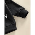 thumbnail image 6 of Bagilaanoe 2Pcs Toddler Baby Boy Long Pants Set Letter Print Long Sleeve Sweatshirt Pullover Tops + Sweatpants 6M 12M 18M 24M 3T Kids Casual Sweatsuits, 6 of 8