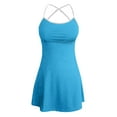 thumbnail image 4 of Maillots de Bain pour Femmes Tankini Robe de Bain Côtelée Bretelles Réglables Maillot de Bain Tankinis Maillot de Bain pour Femmes Bleu, 4 of 4