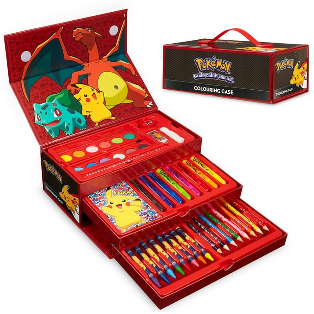 Set de arte para colorear Pokémon con más de 40 suministros para niños de más de 3 años