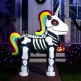 thumbnail image 6 of Joiedomi 5 FT Tall Standing Skeleton Unicorn Halloween Inflatable with Build-in LEDs for Halloween Party Indoor, Outdoor, Yard, Garden, Lawn Decorations, 6 of 7