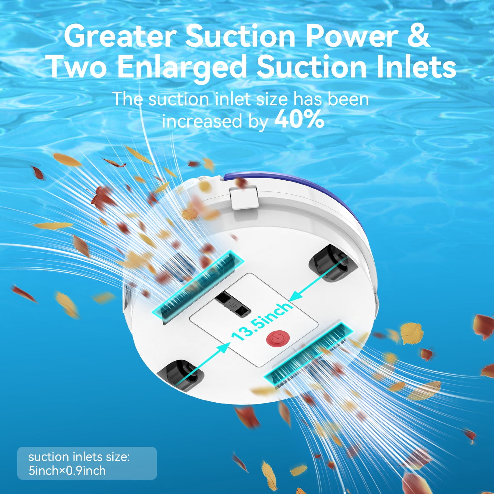 Poolease Cordless Robotic Automatic Pool Cleaner, Dual 45W Motors, Self-Parking, for In-Ground & Above Ground Pools