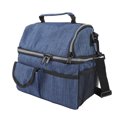 thumbnail image 1 of Bolsa De Almuerzo Aislada, Diseño De Doble Capa, Tela Oxford Engrosada, Portátil, Versátil, A Prueba De Fugas, Bolsa De Almuerzo Con Aislamiento Térmico Para El Trabajo,, 1 of 7