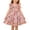 Pink, variant on Girls Summer Cute Dress Square Neck Ruffled Sleeveless Pleated A Line Dresses Casual Stylish Midi Sundress (10 Years, Green)