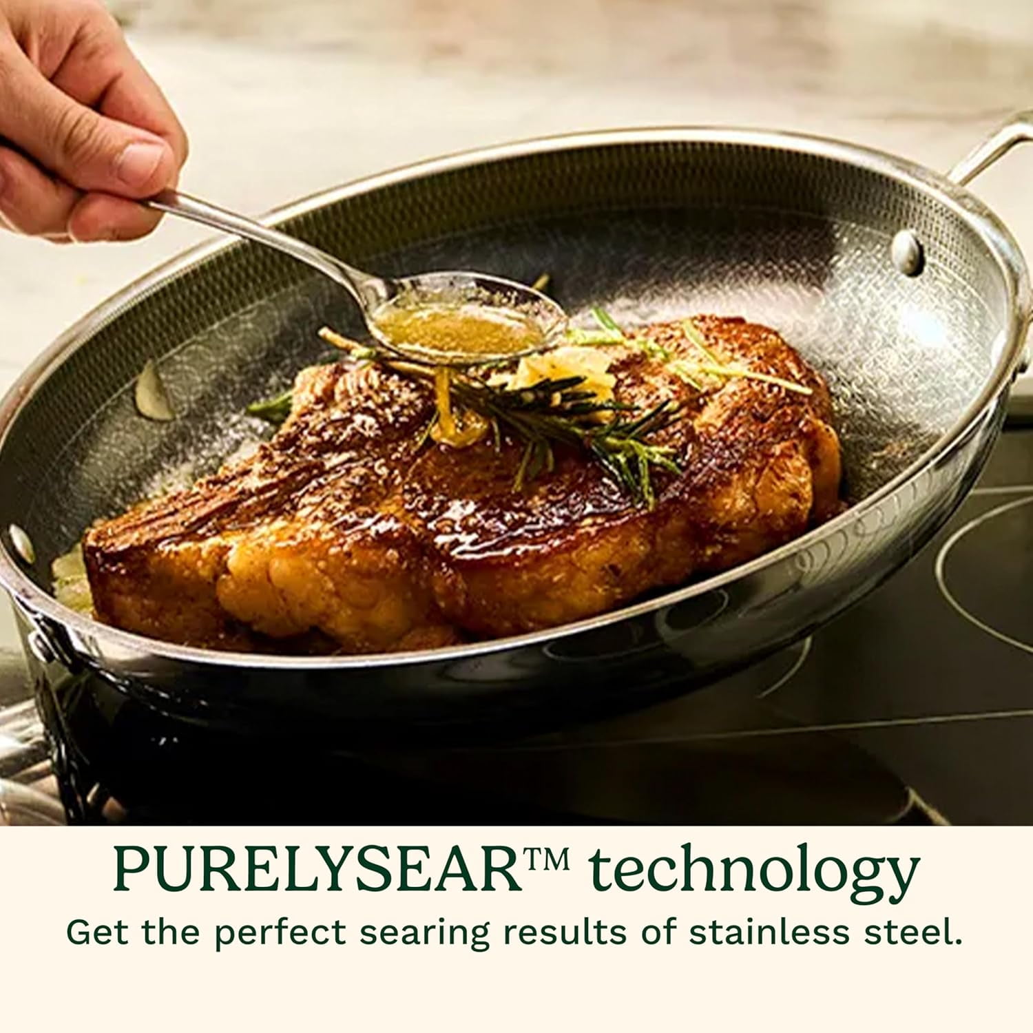 Cuisinart FusionPlus™ Non-Stick 10” Skillet, Stainless Steel Frying Pan, Compatible with Induction, PFAS-Free