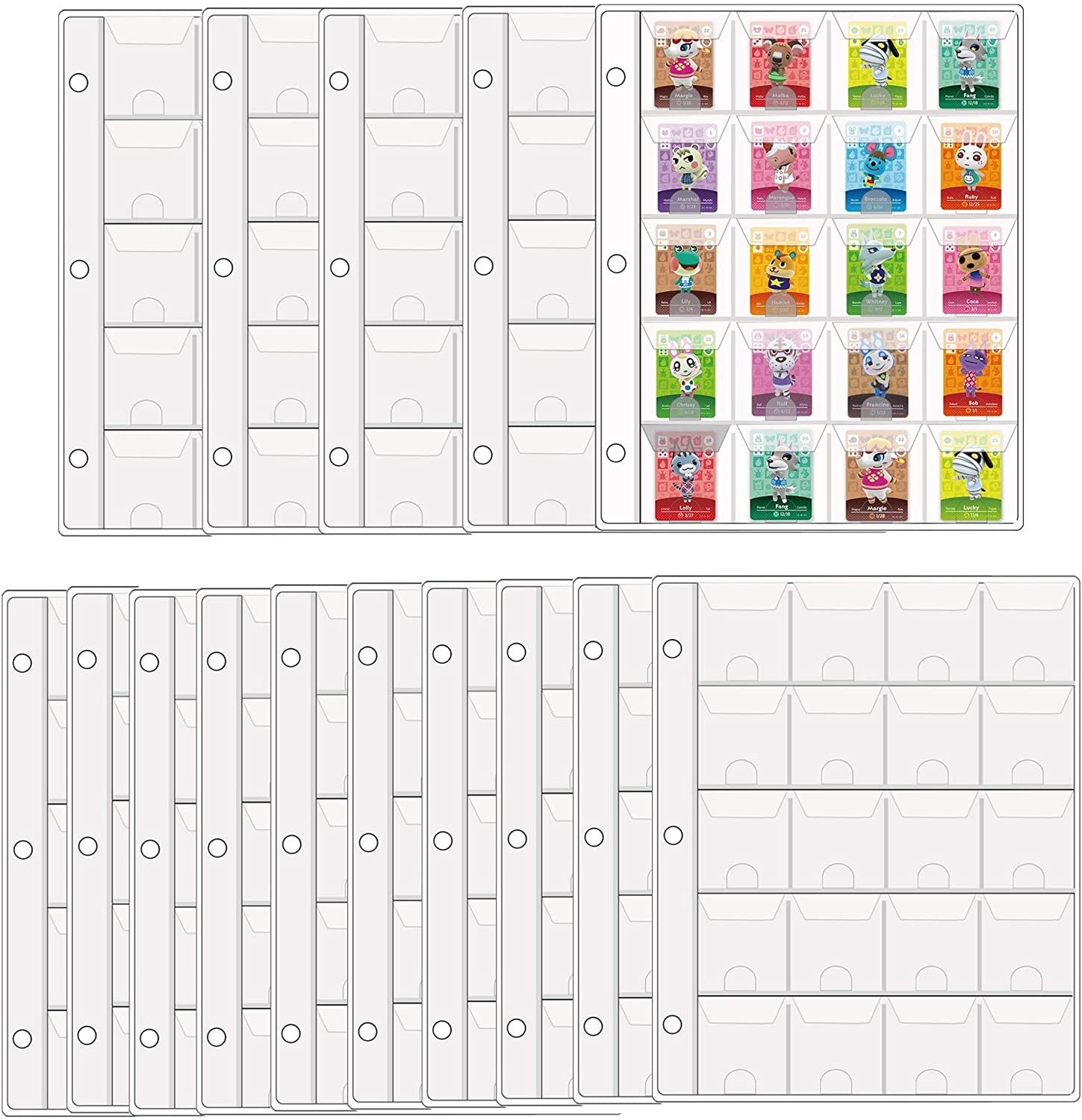 300 Pockets Pages for Animal Crossing Mini Amiibo Cards, Holds 300 ACNH NFC  Tag Game Cards (15 Pack) - Walmart.com