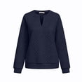 thumbnail image 7 of Women's Sweatshirts Plus Size Solid Long Sleeve Pullover Round Neck Casual Fashion Top, 7 of 7