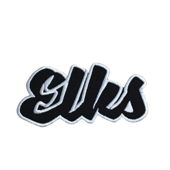 Elks - Black/White - Team Mascot - Words/Names - Iron on Applique/Embroidered Patch