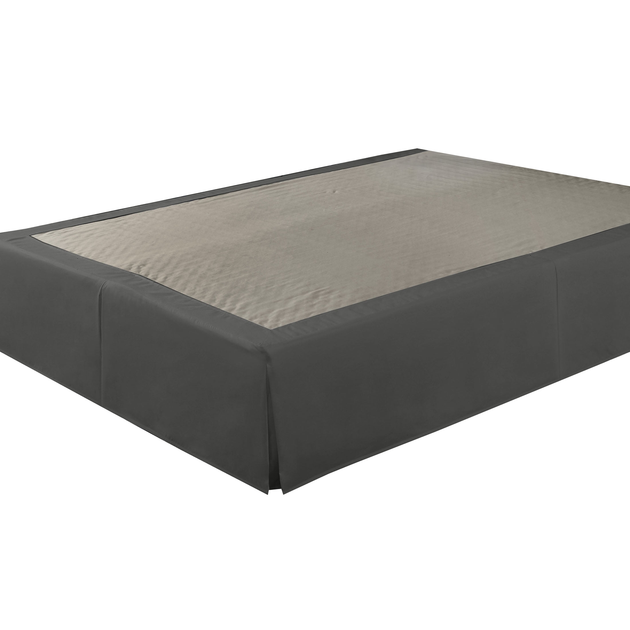 WonderSkirt Wraparound Tailored 15" Microfiber Bedskirt, Grey, King