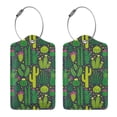 thumbnail image 3 of Fuzoiu Cactus 1 Print Premium Leather Luggage Tag,Travel Accessory,Luggage Tag for Suitcase Baggage Handbag Travel Bag,Name Card & Privacy Cover-2 PCS, 3 of 5