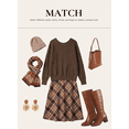 thumbnail image 4 of Eytino Sweaters for Women Long Sleeve Fall Back Bow Knot Sweaters Crew Neck Solid Knit Pullover Tops, 4 of 11