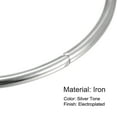 thumbnail image 4 of Uxcell Metal O Rings 50mm 75mm 100mm 140mm 160mm Non-Welded Hoops Silver Tone 15 Pack, 4 of 6