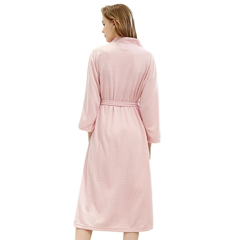 Soft Robes Women Long Bathrobe Ladies Summer Elegant Homewear Nightwear  Home Casual Pajamas Clothes Female Sleepwear Gray XL