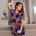 thumbnail image 3 of Haiem Vintage USA Flag Print Women’s Short-sleeved Nightdress – Comfortable and Loose-Fit Sleepwear, Soft Cotton Sleep Shirt for Relaxing, Casual Nightdress, 3 of 6