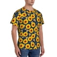 thumbnail image 5 of Rocae Sunflowers for Men's Moisture-Wicking Crew Tee - T-Shirt for Sports, Outdoor Activities, and Casual WearX-Large, 5 of 9