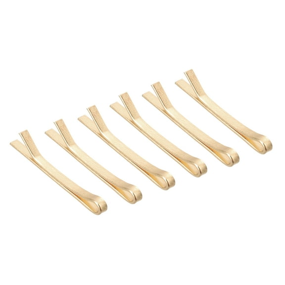 Uxcell 6Pcs Tiny Doll Hair Pins, 0.59" Light Gold Mini Metal Hair Clips Bobby Pins