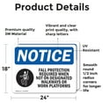 thumbnail image 2 of (2 Pack) Fall Protection Required When Sign, 2 of 7