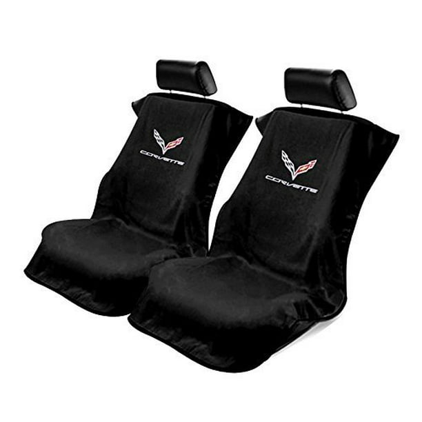 C7 Corvette Seat Armour Covers Black Pair Com - C7 Corvette Leather Seat Covers