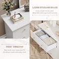 thumbnail image 2 of Vineego 47'' Wide Double Dresser, Rustic Modern Chest of 6 Drawers for Bedroom or Nursery Storage, White, 2 of 7