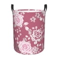 thumbnail image 1 of XMXT Collapsible Laundry Basket, Hand Painted Pink Roses Polyester Waterproof Laundry Hamper, 40L, 1 of 8