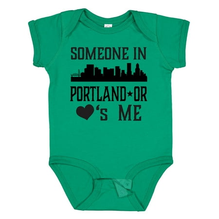 

Inktastic Portland Oregon Someone Loves Me Skyline Gift Baby Boy or Baby Girl Bodysuit