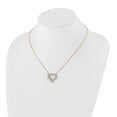 thumbnail image 4 of 14K Yellow Gold Cable Diamond Necklace Chain True Origin 1 1/2 carat Lab Grown VS/SI D E F Open Heart 18 inch 20.36 mm, 4 of 6