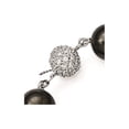 thumbnail image 3 of Sterling Silver Bracelet Pearl 12 mm 7.5 in S Majestikl 12-13 Blk Imitat Shell w/CZ Clasp Bracele, 3 of 4