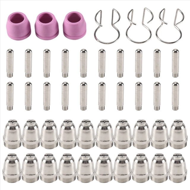 46 piezas para kit de consumibles para cortadora de plasma WSD-60 -55 -60: boquilla, punta, electrodos, tapa protectora de 1,0 mm