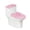 Cherry Blossom Pattern, variant on HELLHERO Snowflake Pattern Design Cozy Polyester Fabric Toilet Top Cover, Soft, Fits All Toilet Shapes 17x21 Inches Elastic Edge, Washable and Reusable