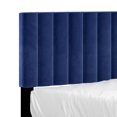 thumbnail image 2 of Modern Velvet Upholstered 54" Double Bed in Blue, 2 of 7