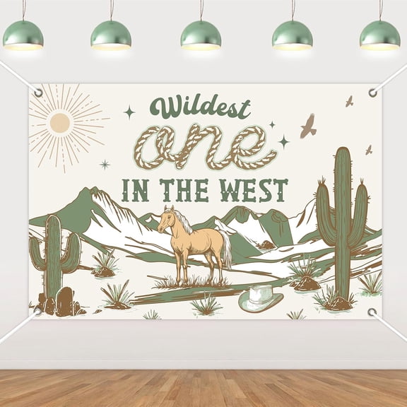 6x4FT Wildest One in The West Birthday Backdrop My First Rodeo Theme Birthday Background Wild West First Western Cowboy One Year Old Birthday Party Decorations Banner Supplies