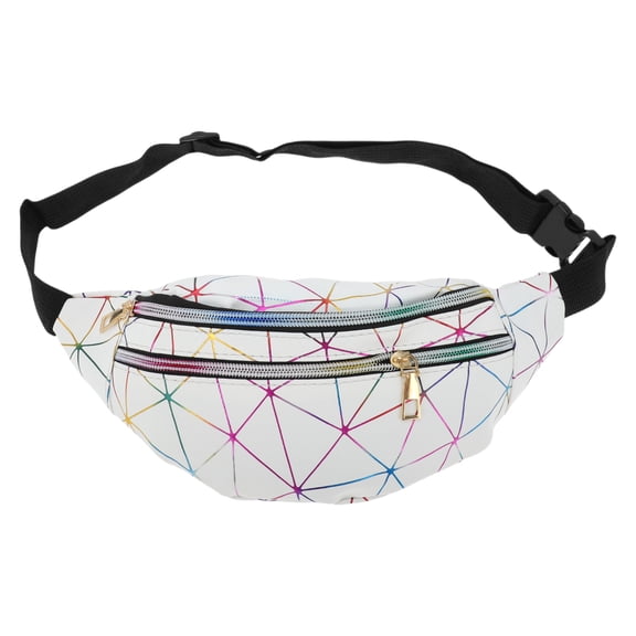 Unique Bargains 1 Pc Stylish Sports Waist Bag Triangle Fanny Pack for Sports White