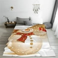 thumbnail image 5 of Pofeuu Christmas Snowman Gift Print Ultra-Soft Micro Fleece Blanket,for Bed Or Sofa,All Season Throw Blankets Flannel Blanket-80"x60", 5 of 7