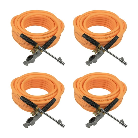 (4 Pack) Truck Tire Inflation Kit 3/8" ID w/ Air Chuck & Glad-hand