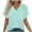Sky Blue, variant on qolati Womens Summer Tops Eyelets Short Sleeve Basic V Neck T Shirts Dressy Casual Loose Fit Tunic Tees Cute Fashion Outfits