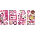 thumbnail image 3 of Peace Sign Frames Pink Peel-and-Stick Wall Decals 12.2"W x 7"H, 3 of 3