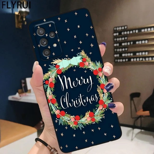Feliz Navidad alce Santa sombrero Funda Coque Funda para Samsung Galaxy S23 S22 S21 S20 FE S10 S10E S9 S8 PLUS ULTRA Funda Capa
