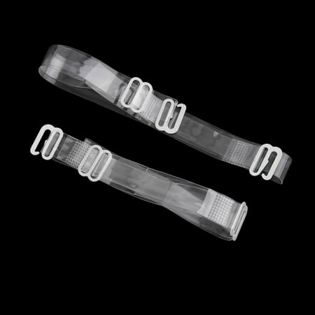 2 PACKS 1 Pair Transparent Adjustable Women Clear Invisible Underwear Bra Set Shoulder Straps
