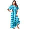 thumbnail image 5 of Dreams & Co. Women's Plus Size Long Floral Print Cotton Gown Pajamas, 5 of 6
