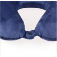 thumbnail image 2 of Almohada de viaje de Life Hall, almohada de apoyo para el cuello de espuma de memoria, para acampar, almohada de descanso para dormir (azul marino) Feliz Sencillez, 2 of 4